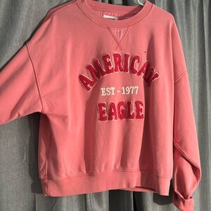 American eagle pink crew neck in a size medium women’s.